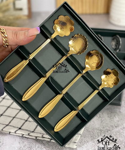قاشق کافی ودسرخوری طرح گل