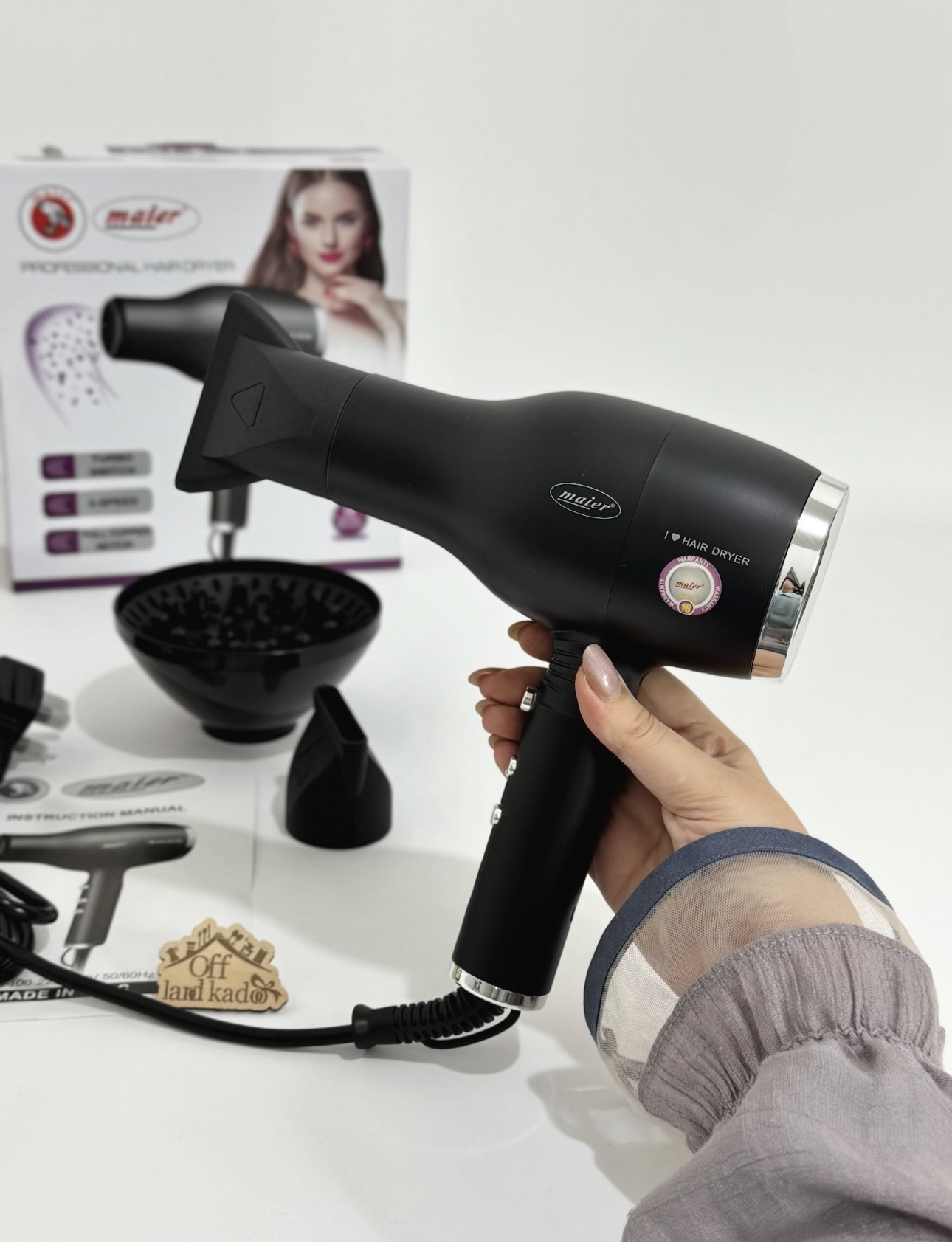 سشوار حرفه ای مایر mr-100 کد 111759 - Image 13