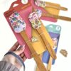 لیسک جفتی دسته بامبو طرح گل کد 111413