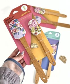 لیسک جفتی دسته بامبو طرح گل کد 111413