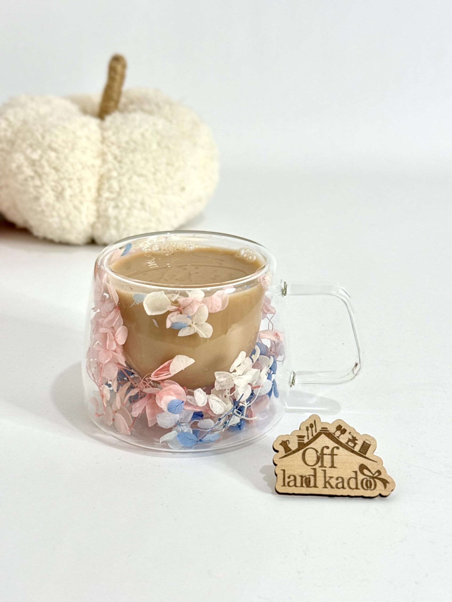 لیوان گل دار دو جداره کد 111658