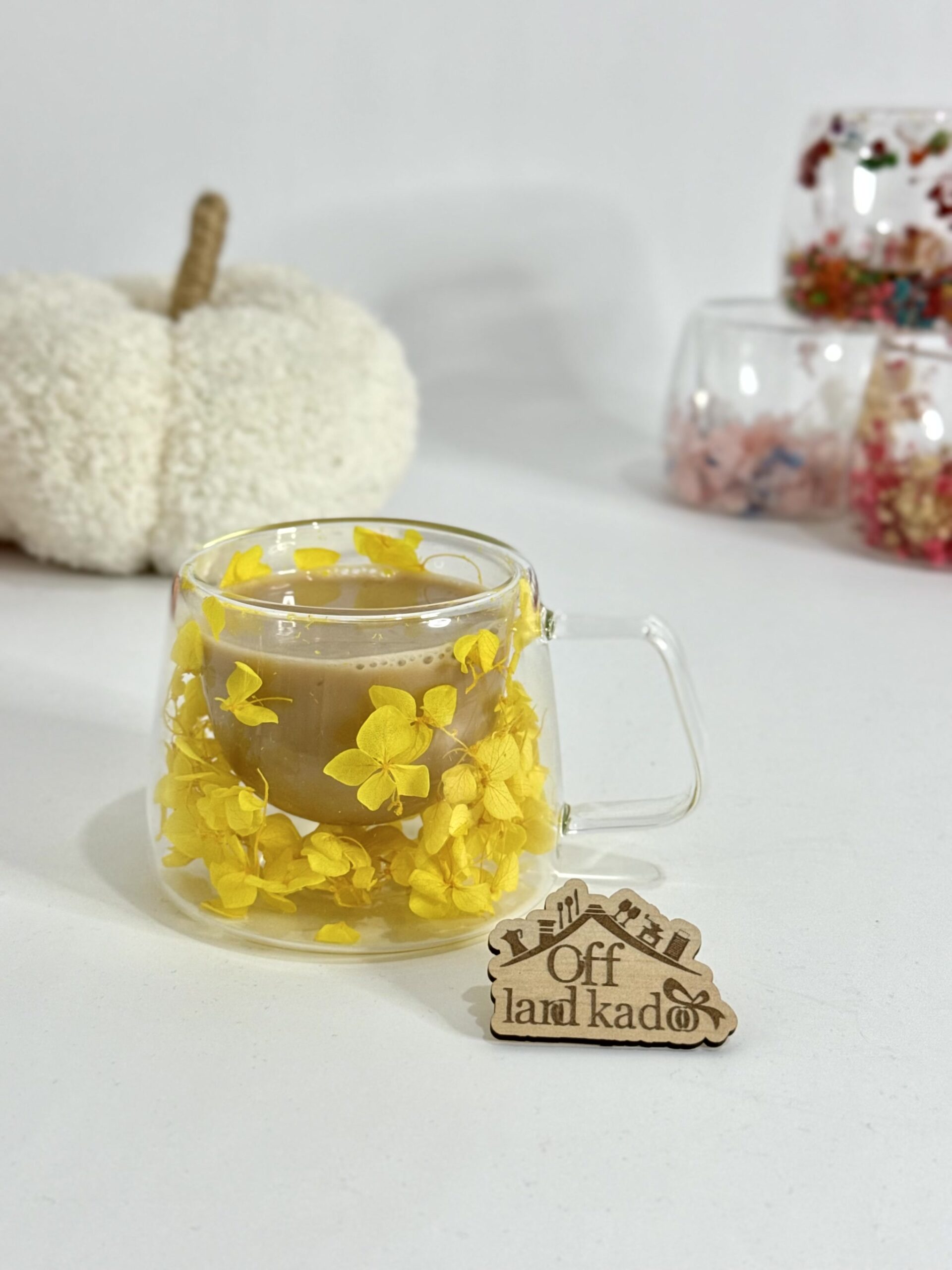 لیوان گل دار دو جداره کد 111658 - Image 6