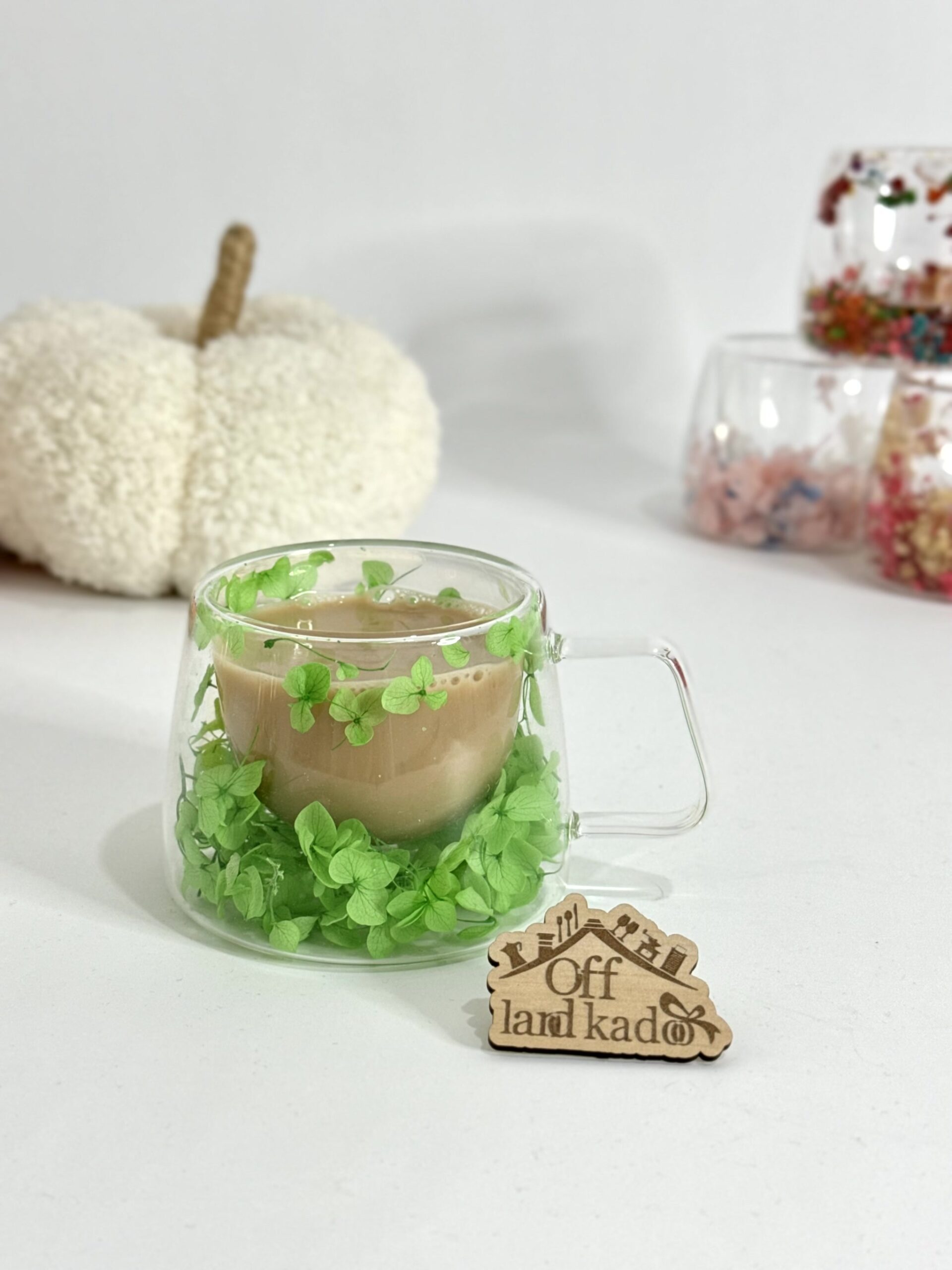 لیوان گل دار دو جداره کد 111658 - Image 7