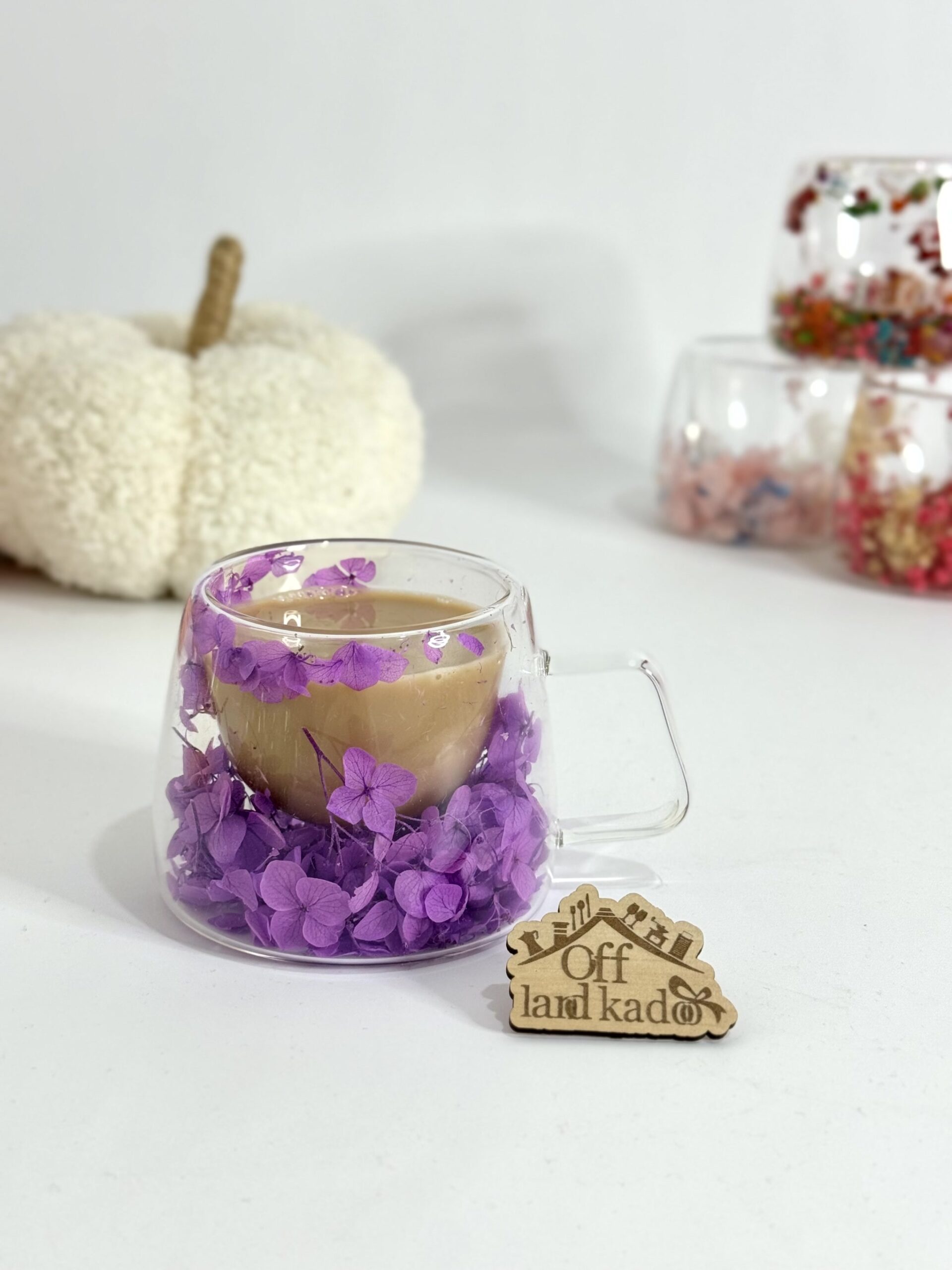 لیوان گل دار دو جداره کد 111658 - Image 8