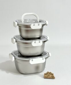 ظروف غذا ۳ تیکه استیل FRESH BOX کد 111699