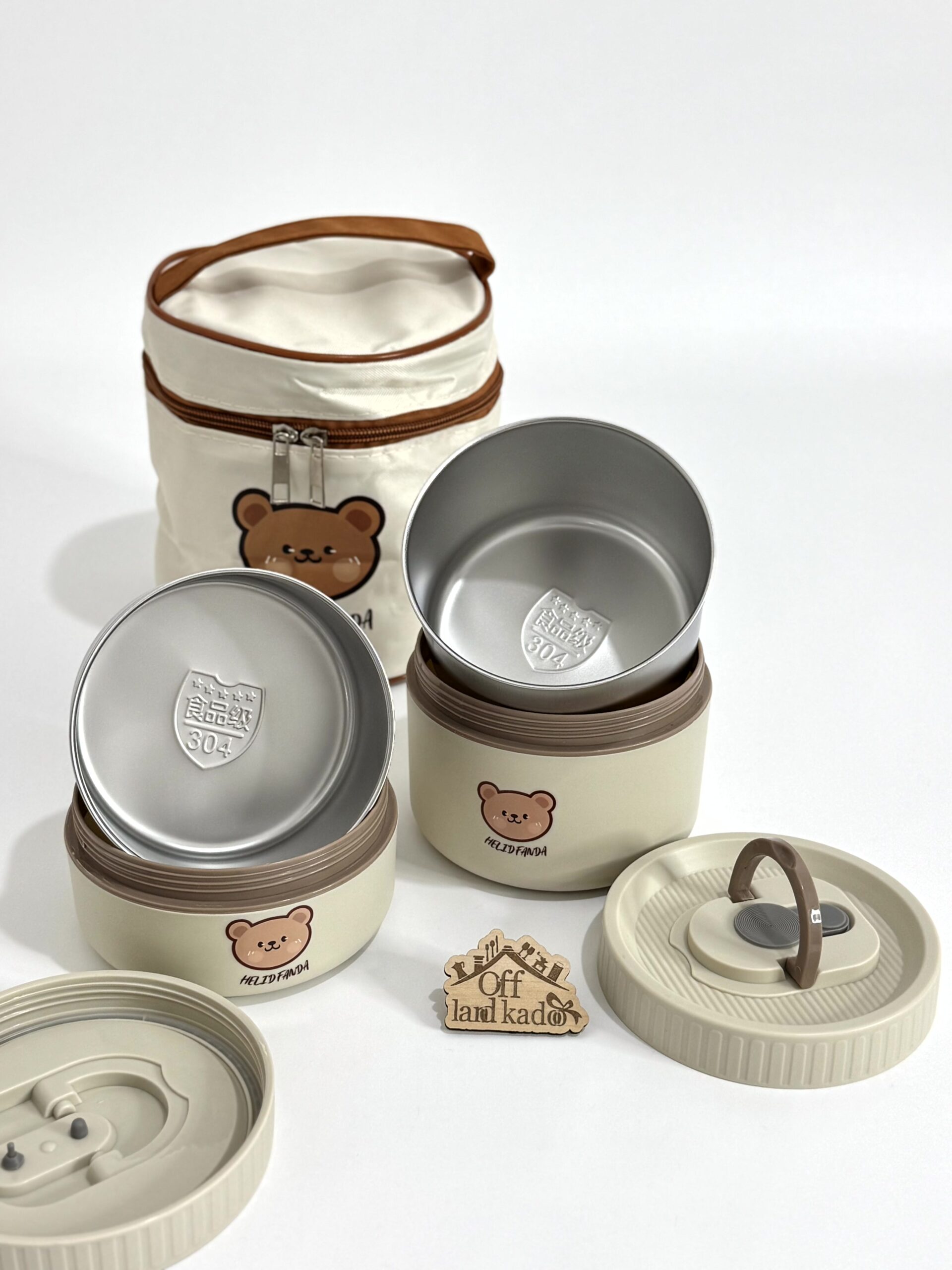 ظرف غذا ۲ تایی تدی ساک دار کد 111678 - Image 2