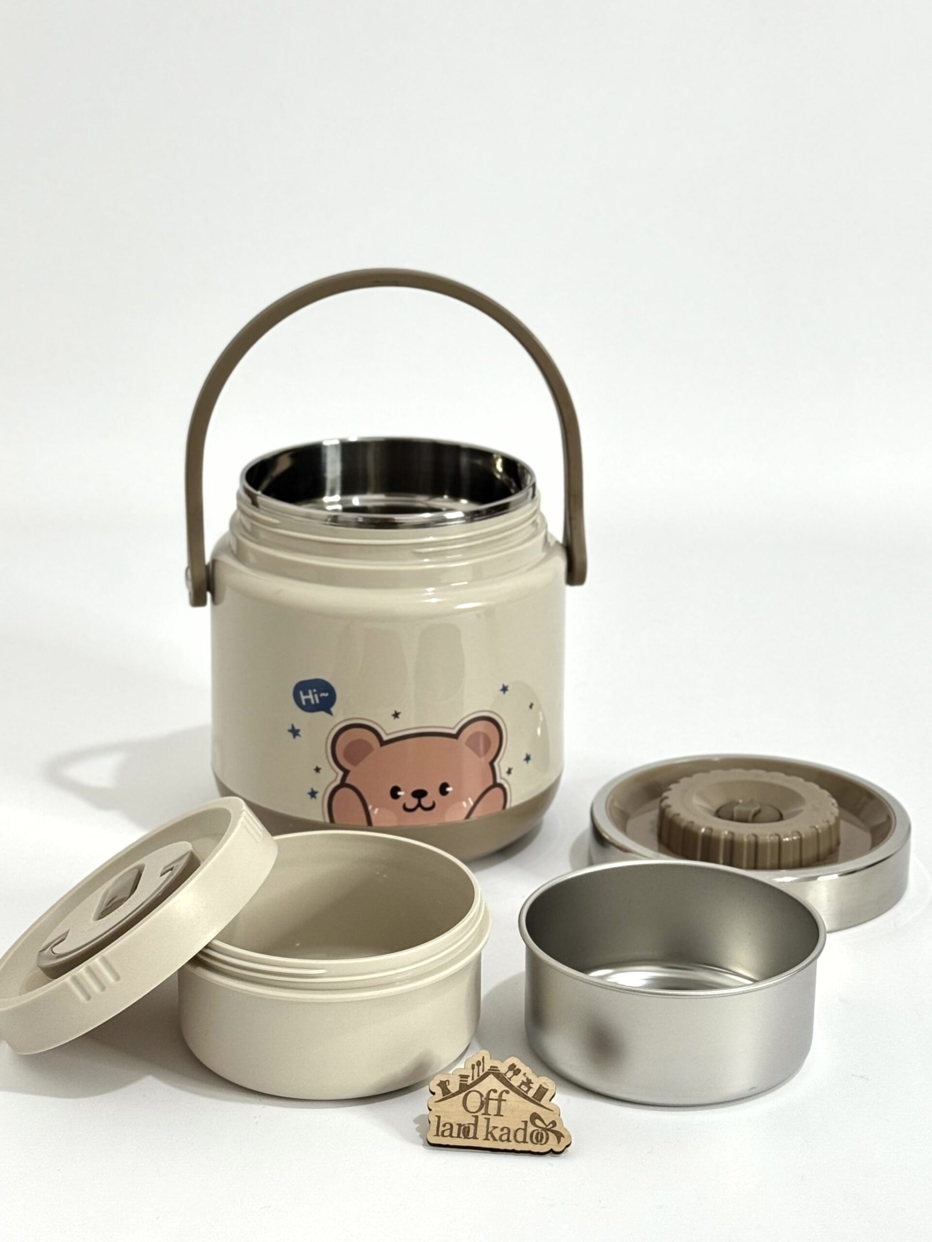 فلاسک غذا دو قسمتی استیل تدی Teddy کد 111683 - Image 3