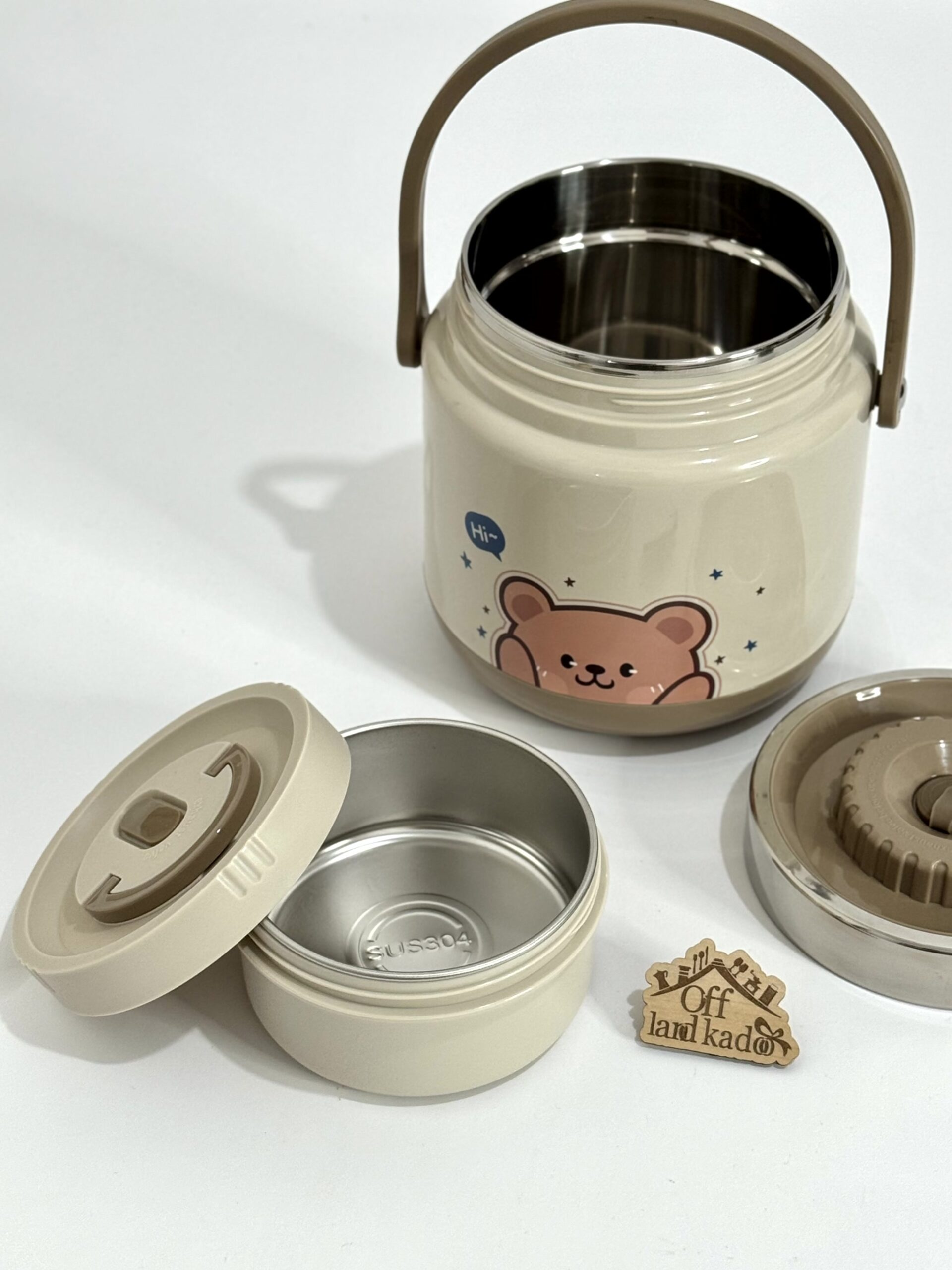 فلاسک غذا دو قسمتی استیل تدی Teddy کد 111683 - Image 4