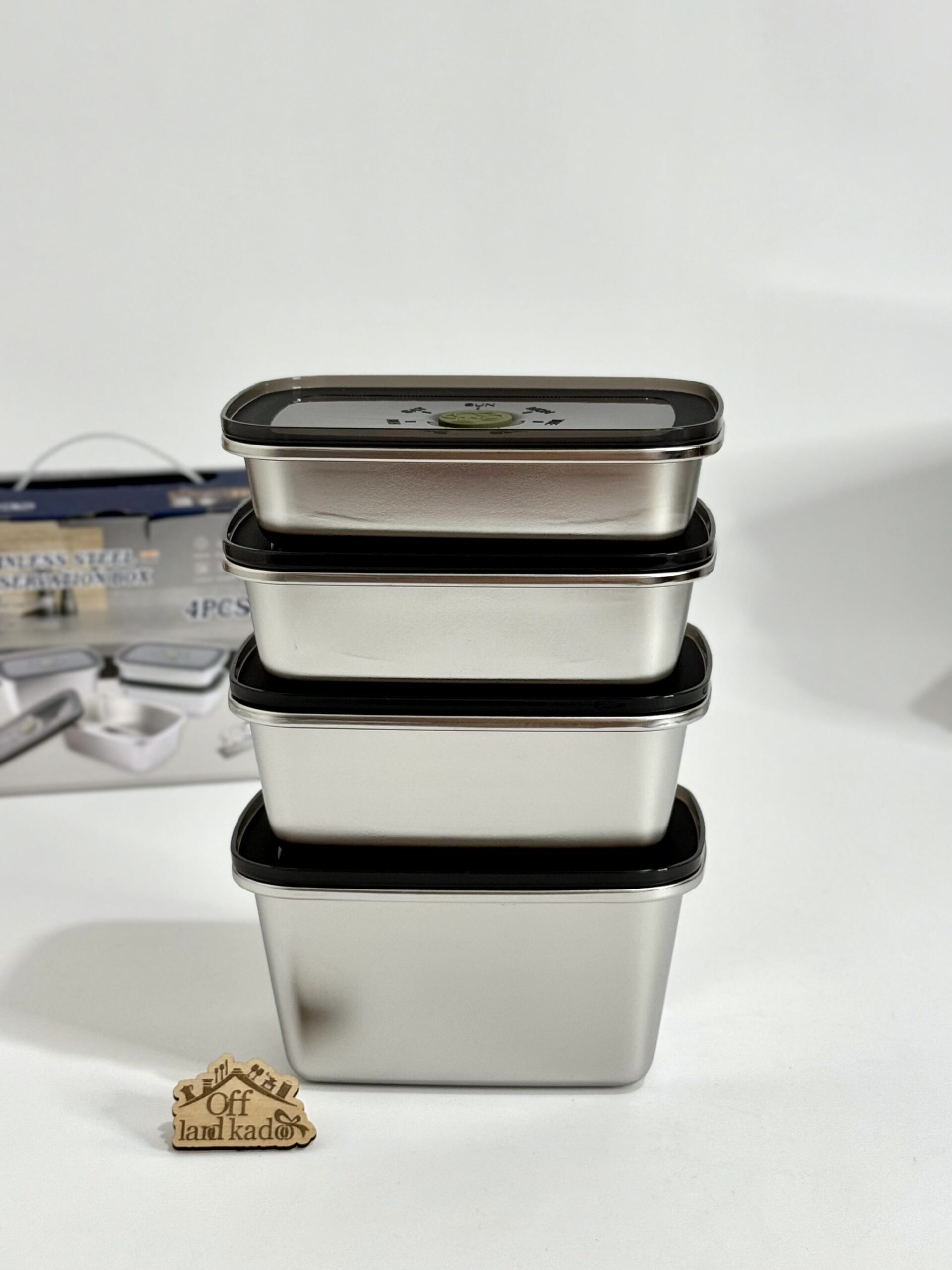 ظروف غذا چند تیکه استیل کد 111698