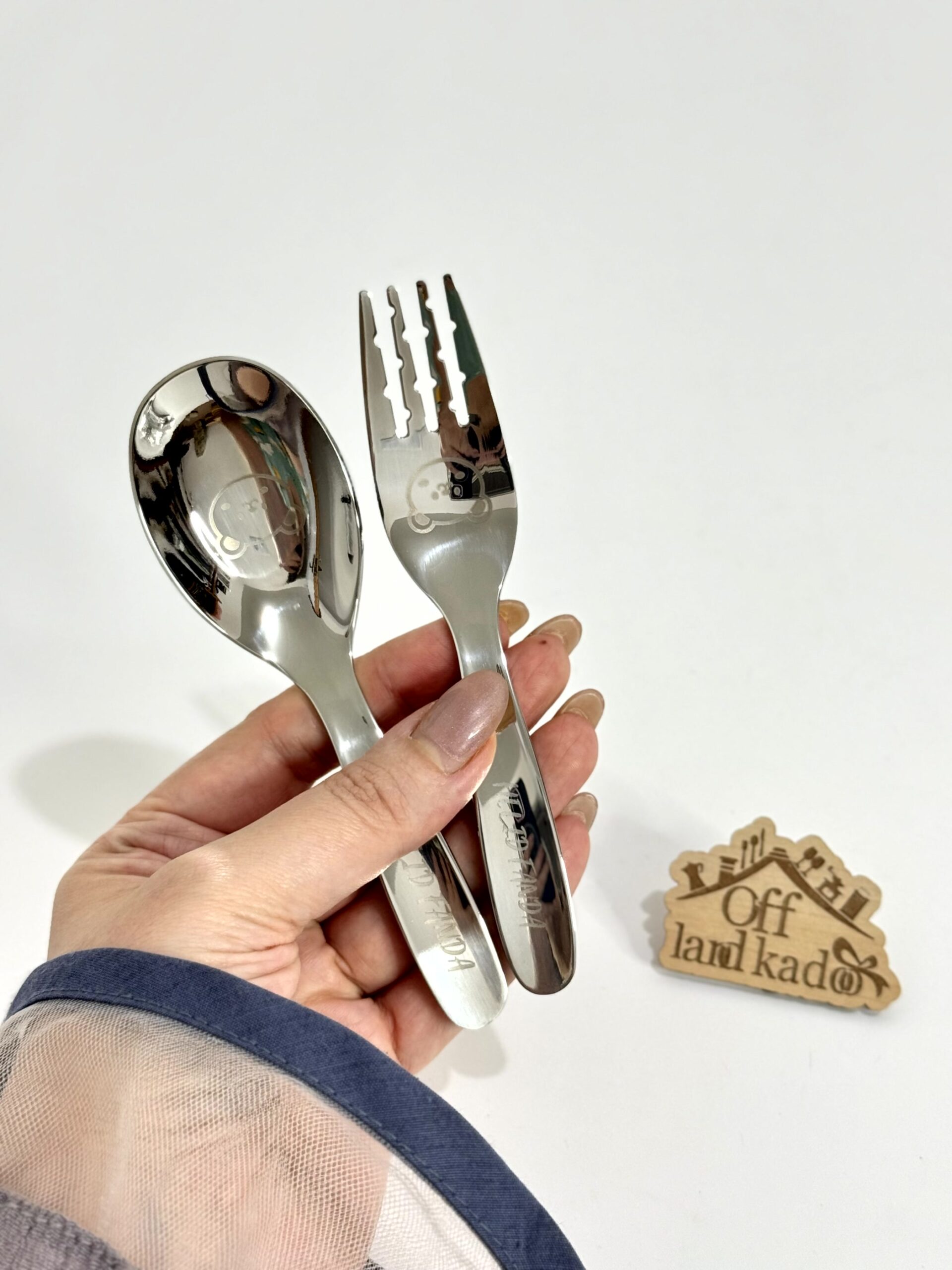 قاشق و چنگال استیل پاندا کد 111789