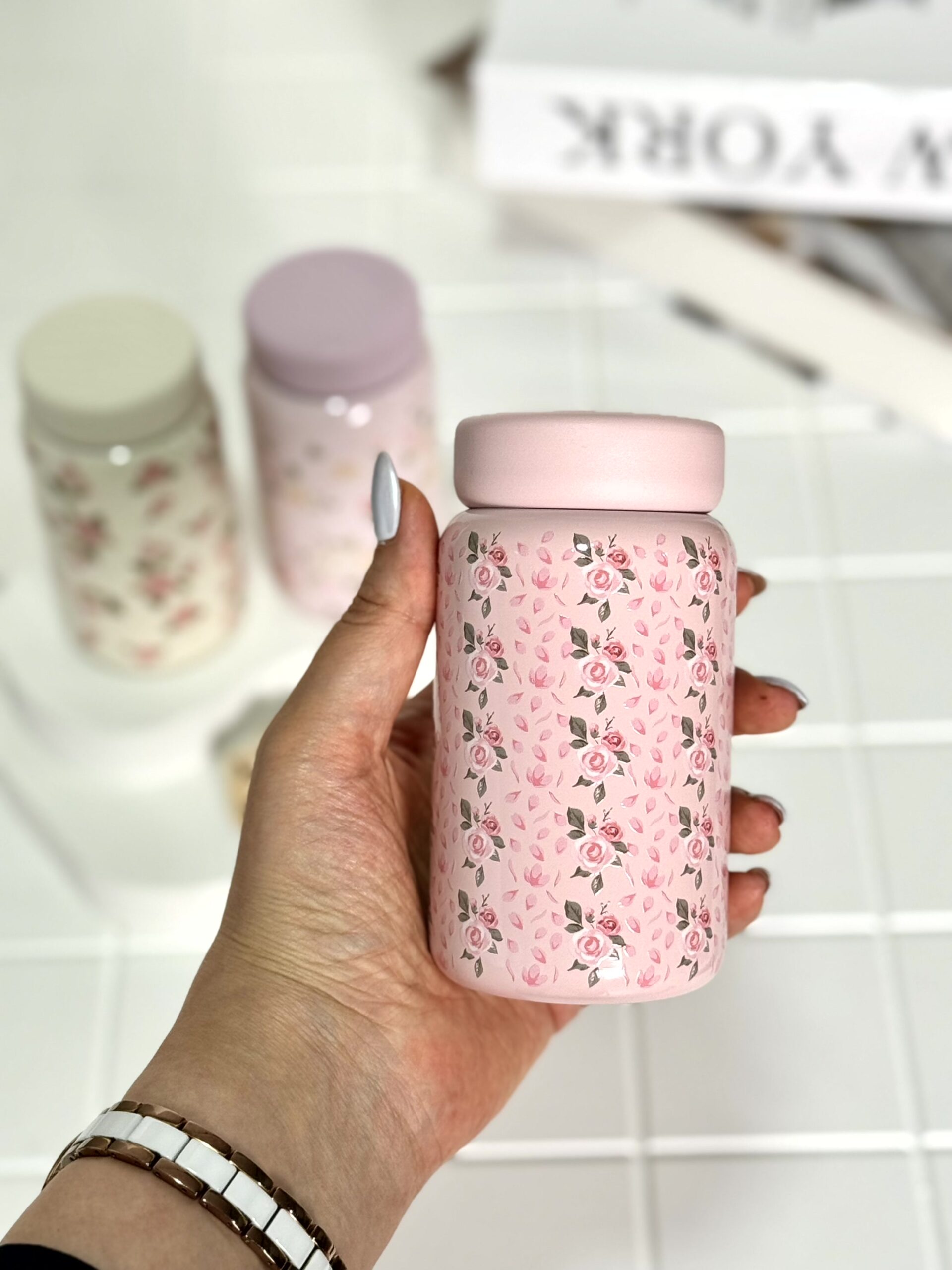 مینی فلاسک طرح گل برجسته کد 111825 - Image 2