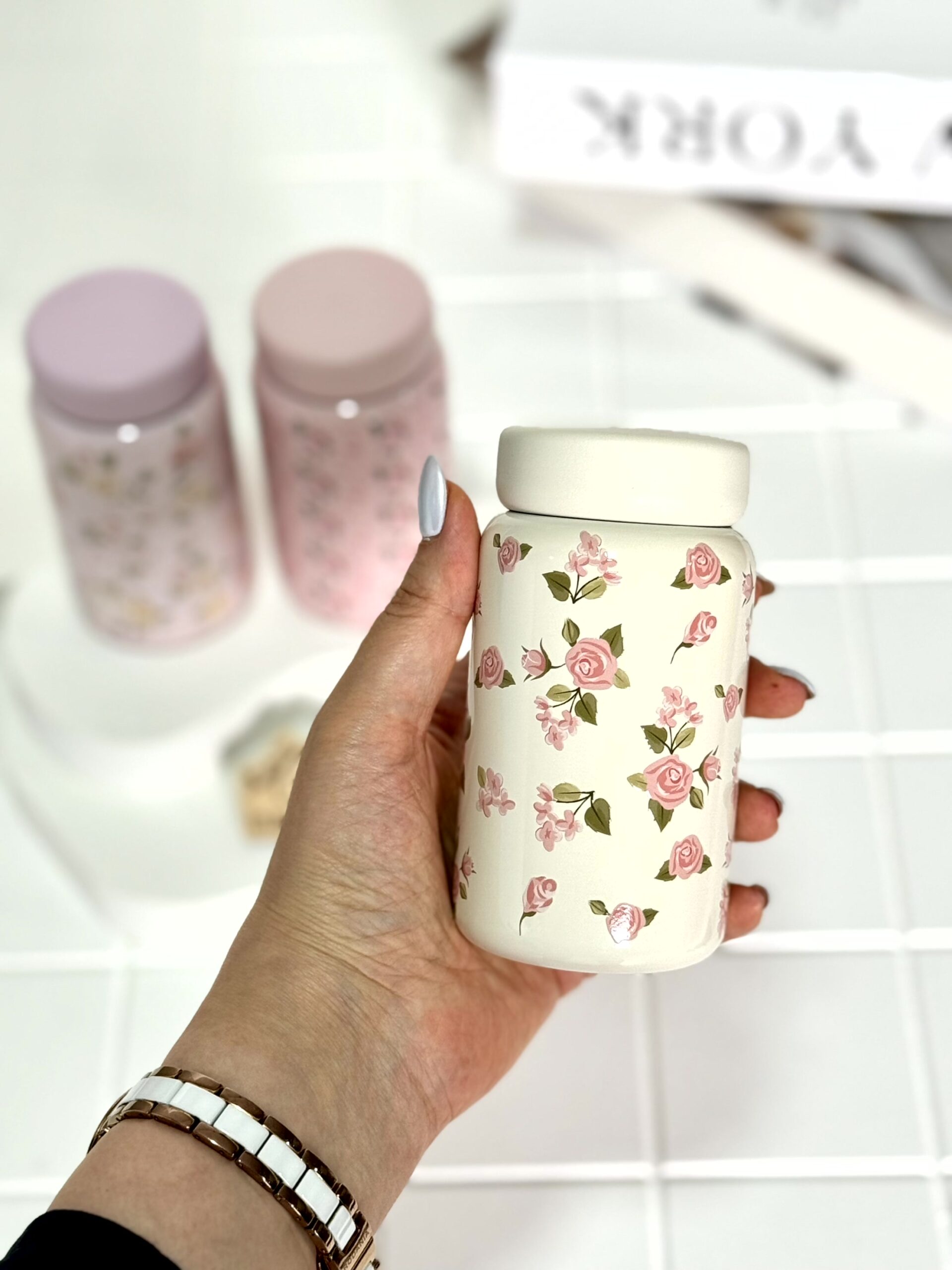 مینی فلاسک طرح گل برجسته کد 111825 - Image 4