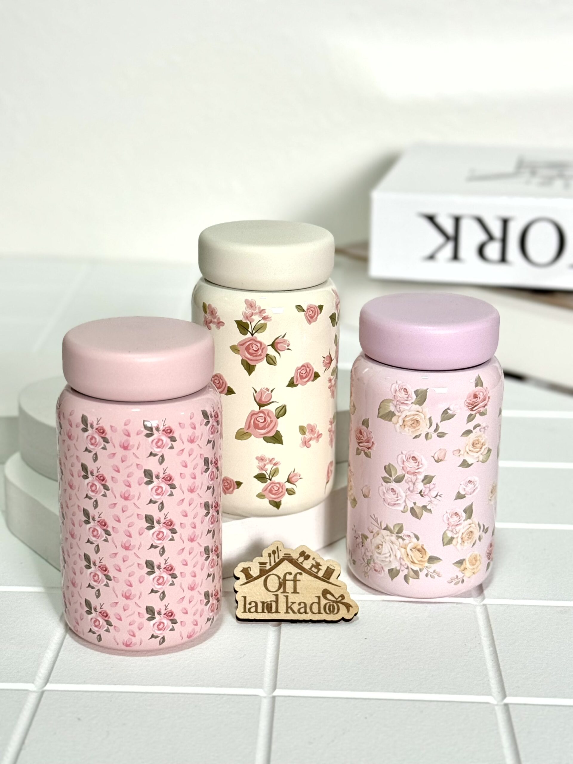 مینی فلاسک طرح گل برجسته کد 111825