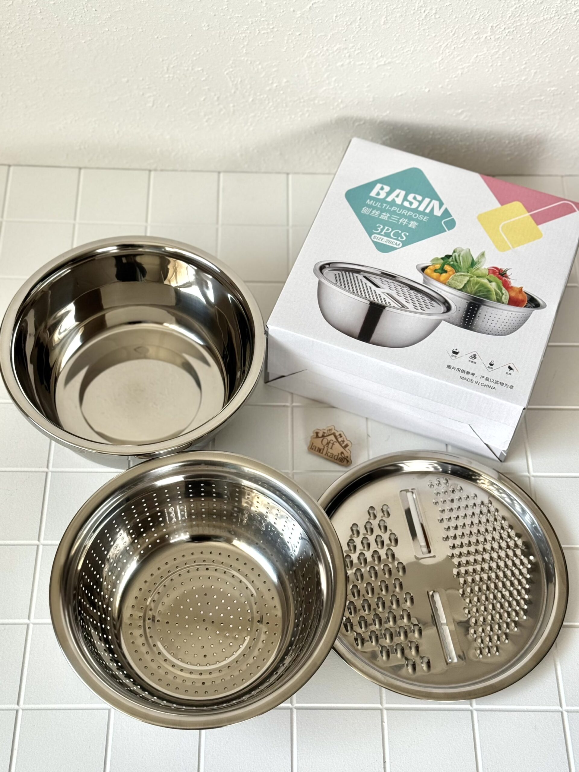 ست لگن آبکش رنده استیل کد 111824