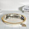سینی استیل لبه طلایی نجیب کد 111887