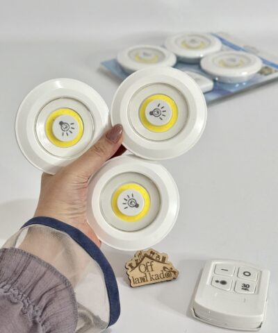 چراغ زیر کابینتی ریموت دار پک ۳ عددی کد 111845